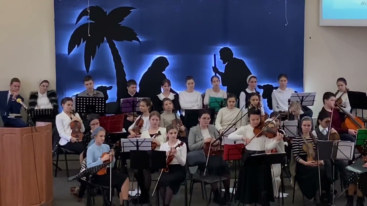 Очень красивое соло скрипки - «Вновь у Голгофы склоняюсь я»