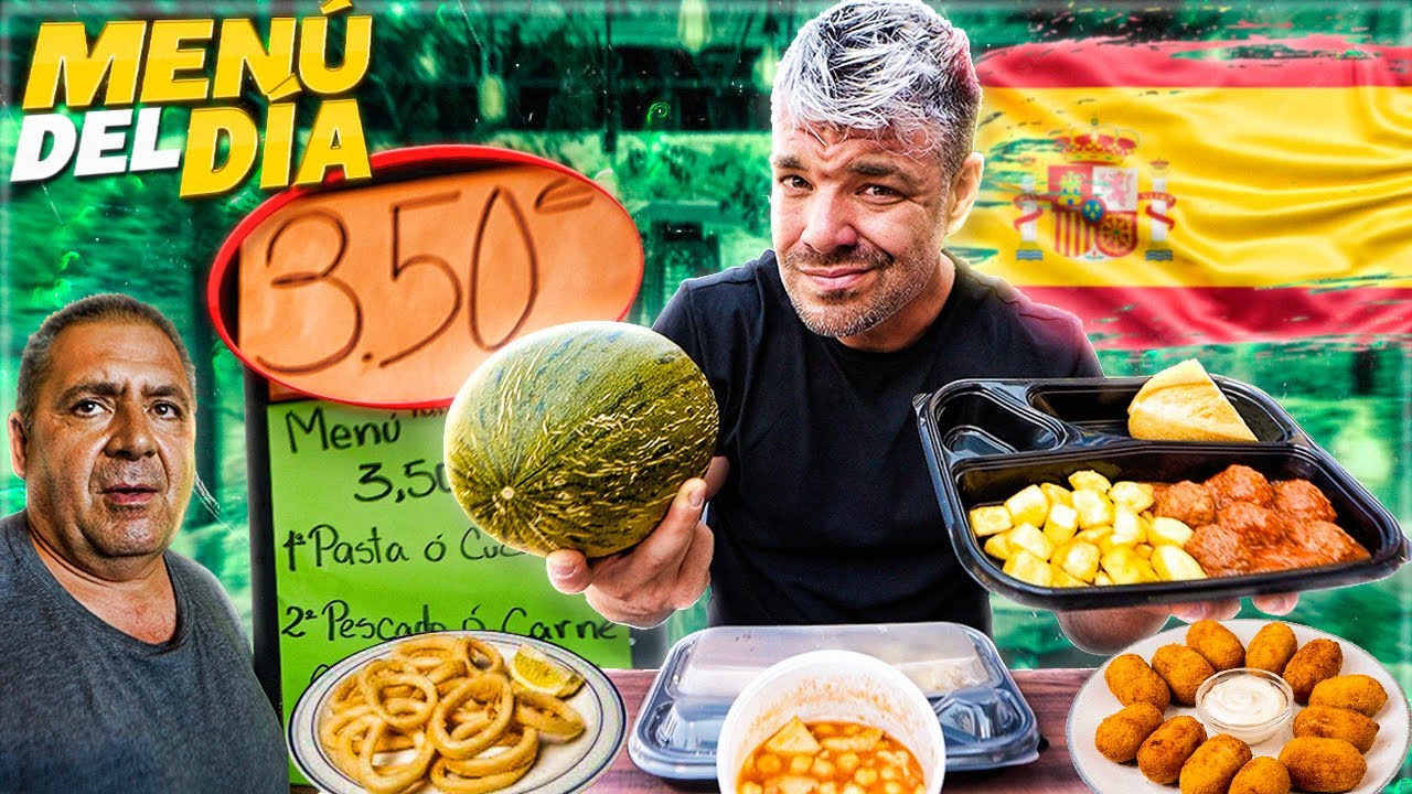 EL MENÚ del DÍA MÁS BARATO de ESPAÑA CUESTA 3,50 EUROS! *EL DUEÑO NOS CUENTA SU SECRETO*