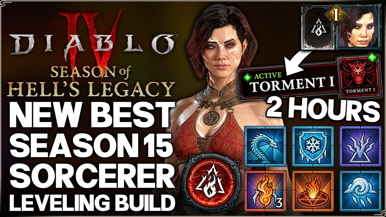 Diablo 4 &mdash; Новый лучший имбовый билд на Волшебника для прокачки &mdash; Сезон 15: БЫСТРАЯ прокачка с 1 ...