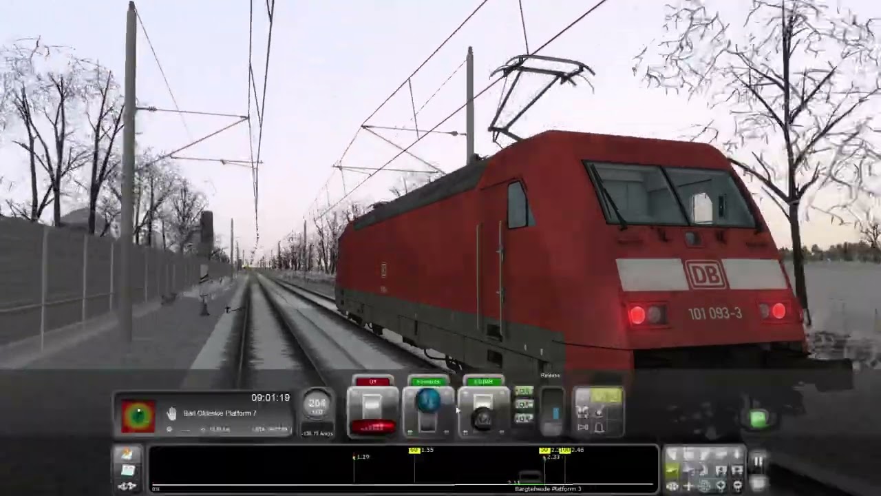 Virtual Railroads DB BR 101 Acceleration and deceleration.