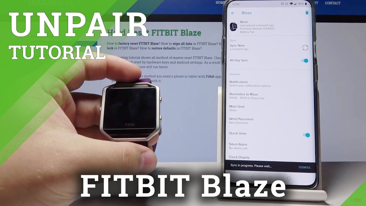 How to Unpair FITBIT Blaze from Phone
