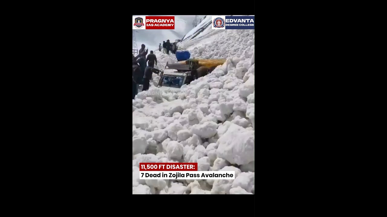 TRAGIC: 7 Dead in Massive Zojila Pass Avalanche | Srinagar-Leh Highway Update ⚠️