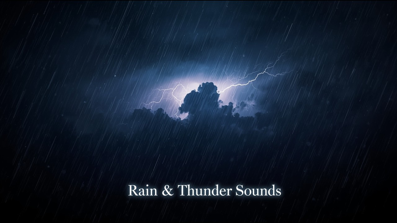 🌧️ Black Screen Rain & Thunder Sounds (8 Hours) | Sleep, Relax, Focus | No Ads, No Music