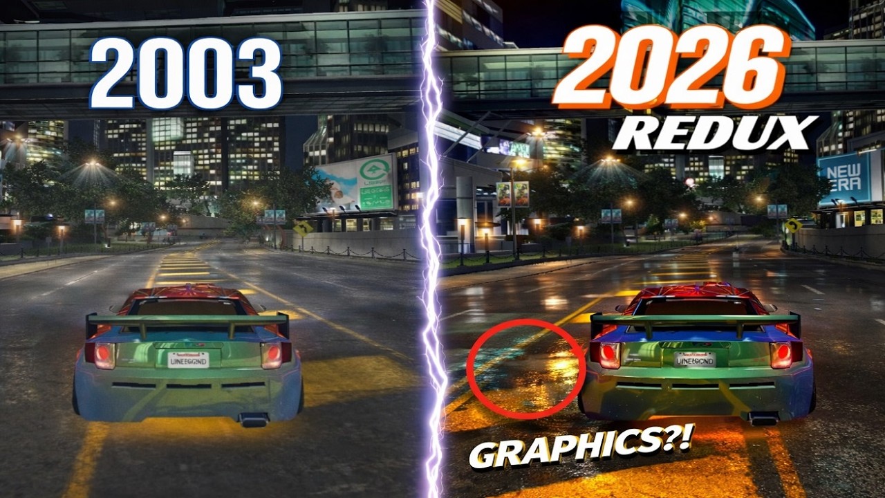 NFS Underground 2026 Graphics?!😱 Redux Mod Comparison #nfs #underground #2026 #graphics #comparison