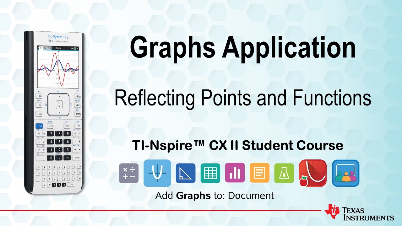Reflecting Points and Functions |  | TI-Nspire CX II | Getting Started Series - Graphs Application