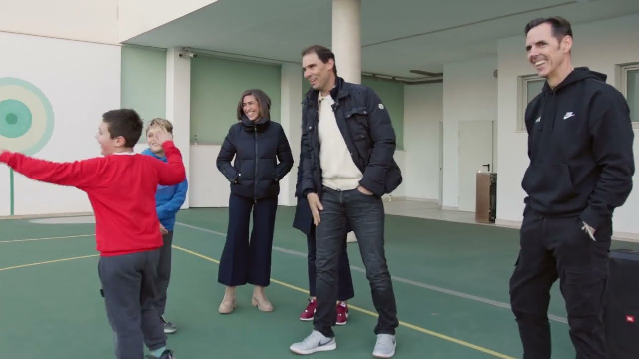 Rafa Nadal visita el Centro Fundación Rafa Nadal de Palma de Mallorca