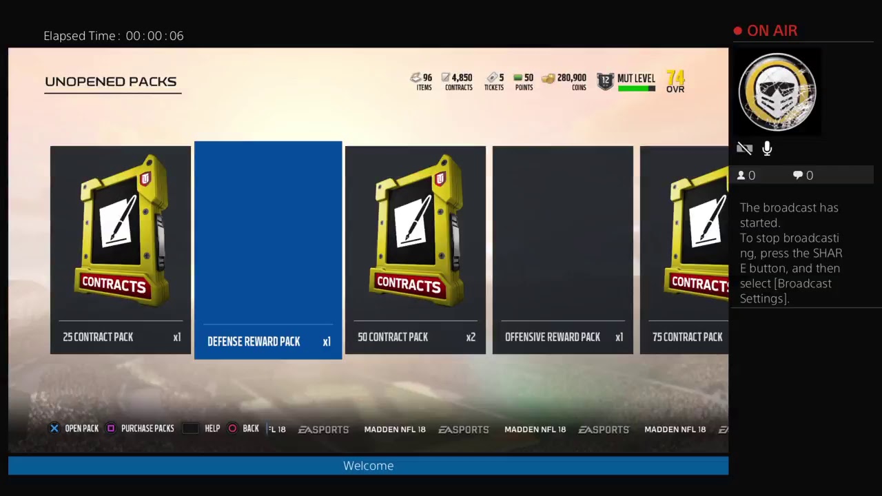 Mut 18 PS4: Gauntlet Pack Opening