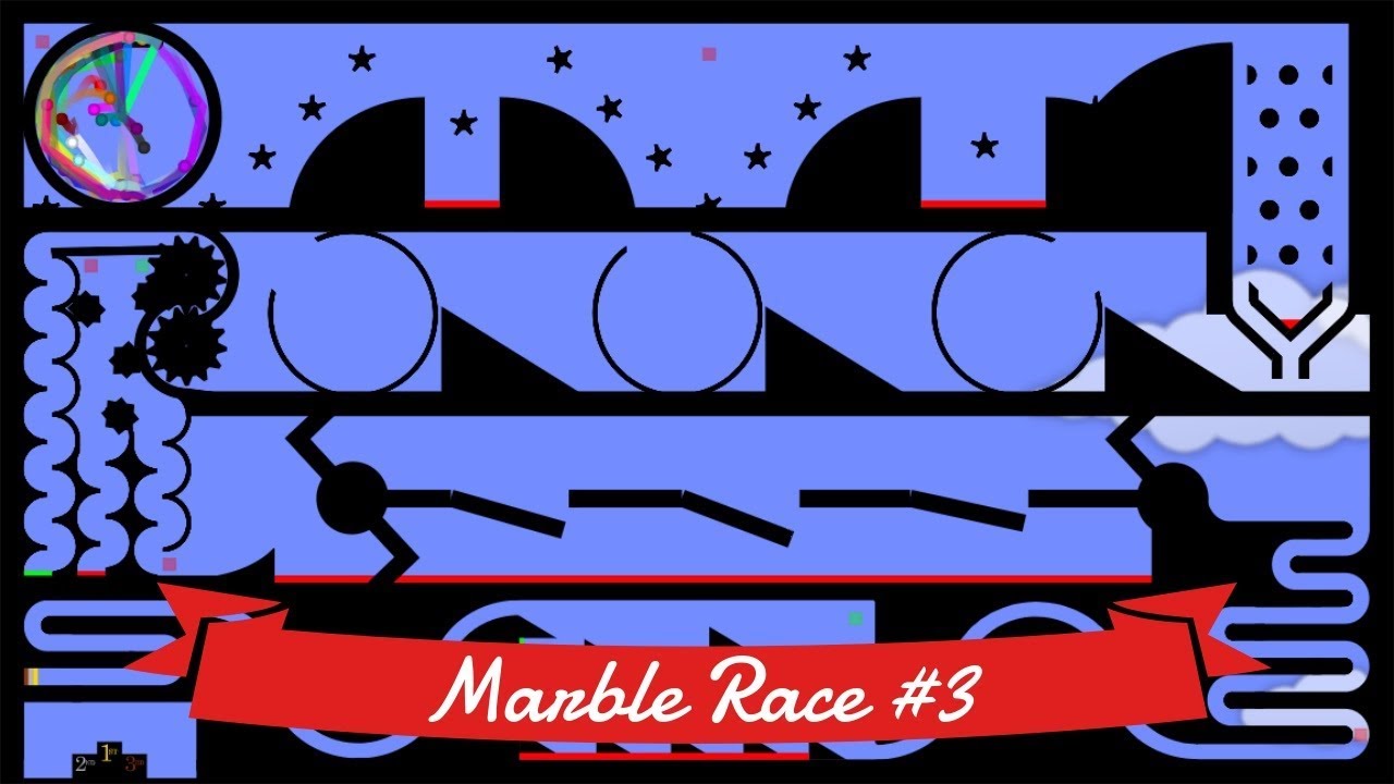 Marble Race #3: 32 colors | Bouncy Marble