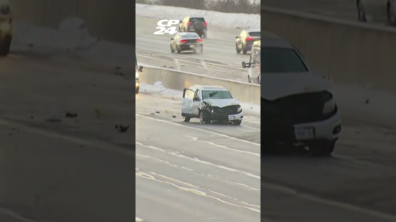 Hwy. 410 partially closed in Brampton after multi-vehicle crash leaves 5 injured
