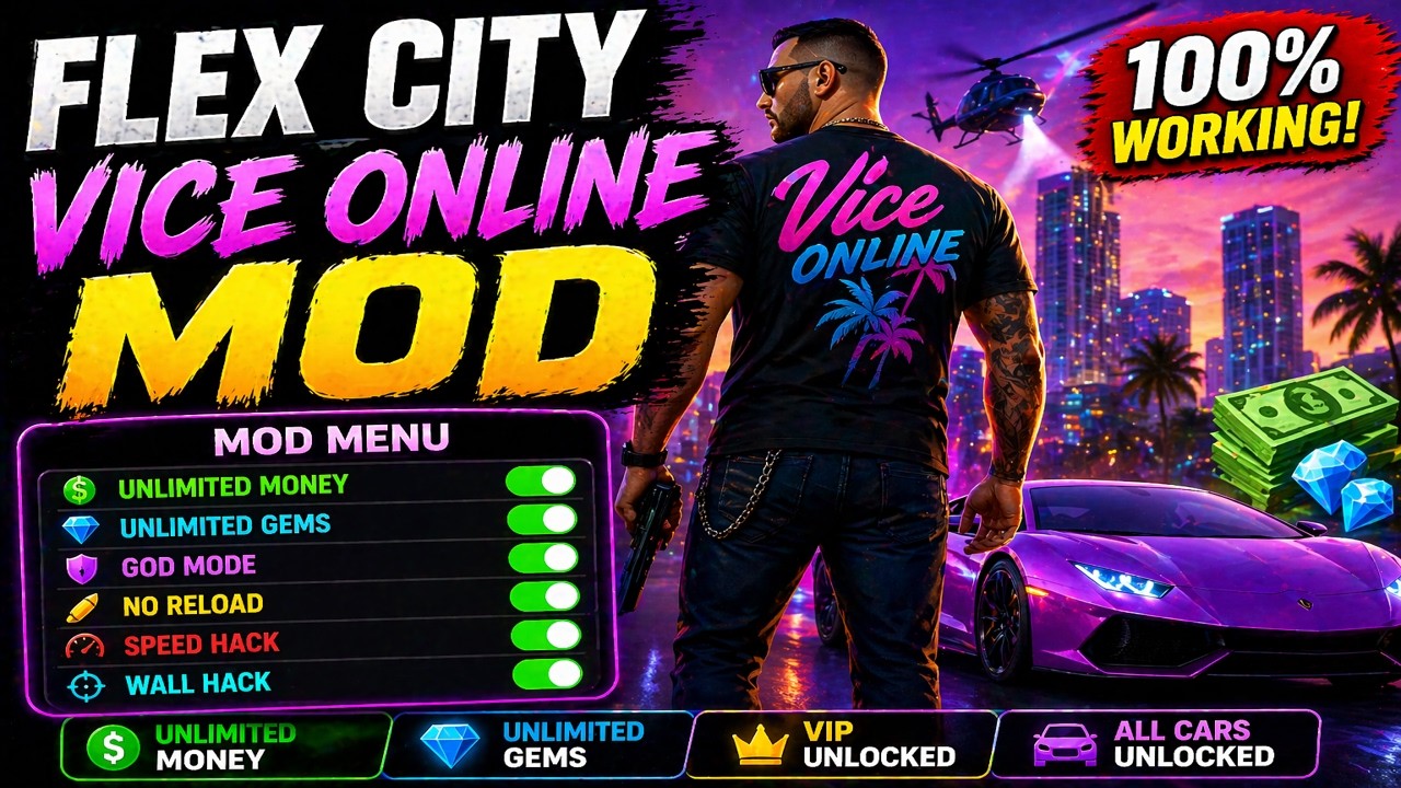 Flex City Vice Online Hack ✅ How to Get Unlimited Free Gold, Money & Diamonds iOS Android 2026