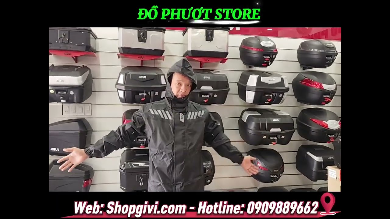 Review Áo Mưa GIVI RRS04 Chính Hãng: Chống Nước, Phản Quang, Vải Dù Dày | Đồ Phượt Store