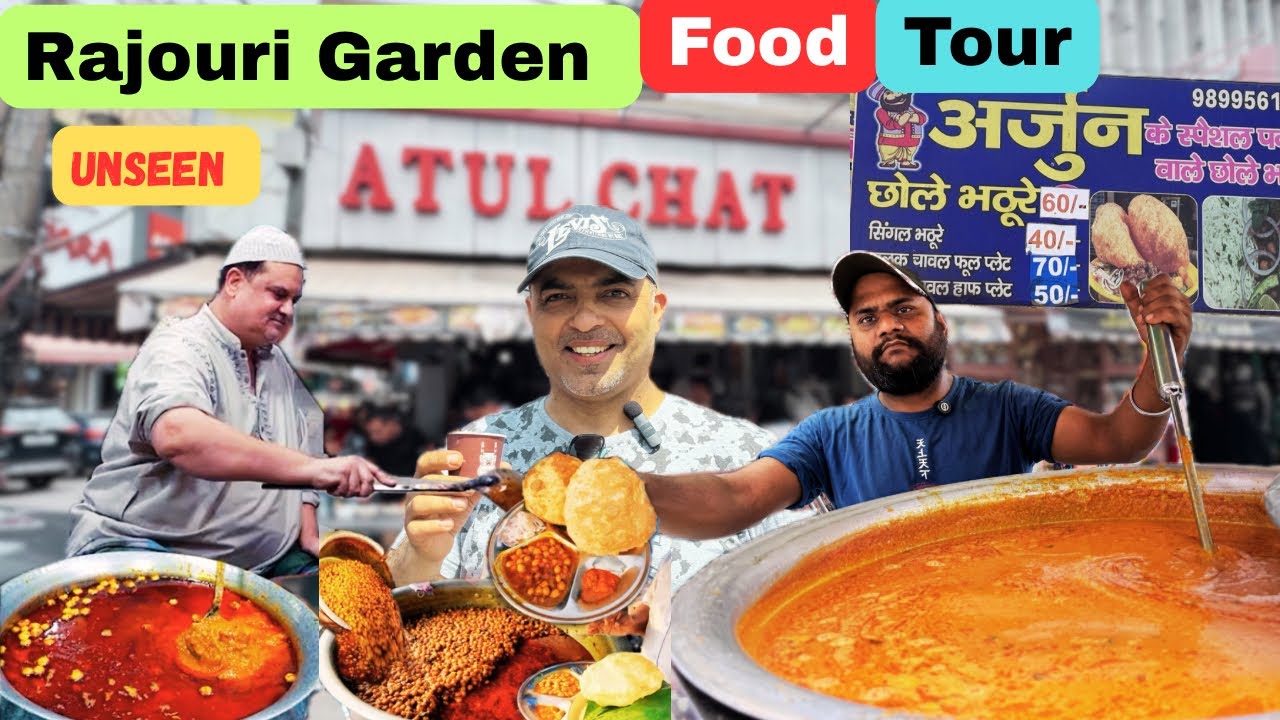 Top 5 Famous Street Food in Rajouri Garden Delhi | Unseen Sweet Mesu and Rote| Lachha Katori Chat |