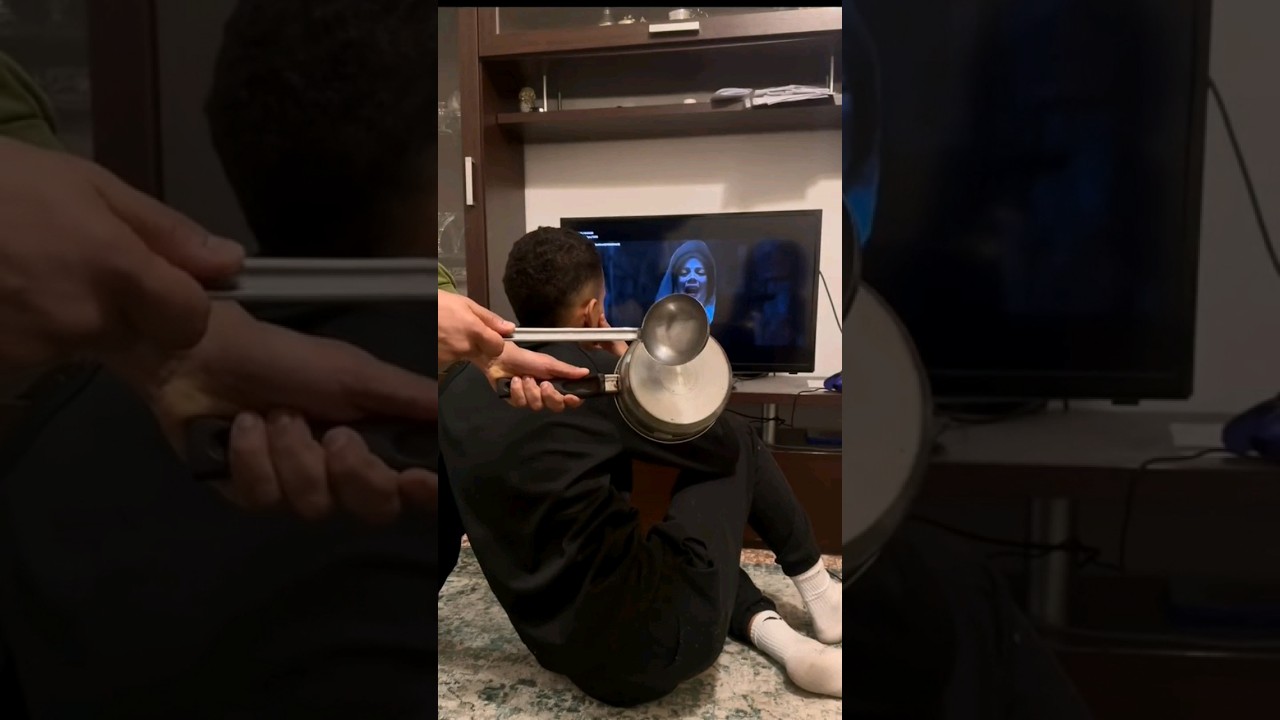 lol! don't try this scare prank at home | broken tv prank fail #shorts #trynottolaugh