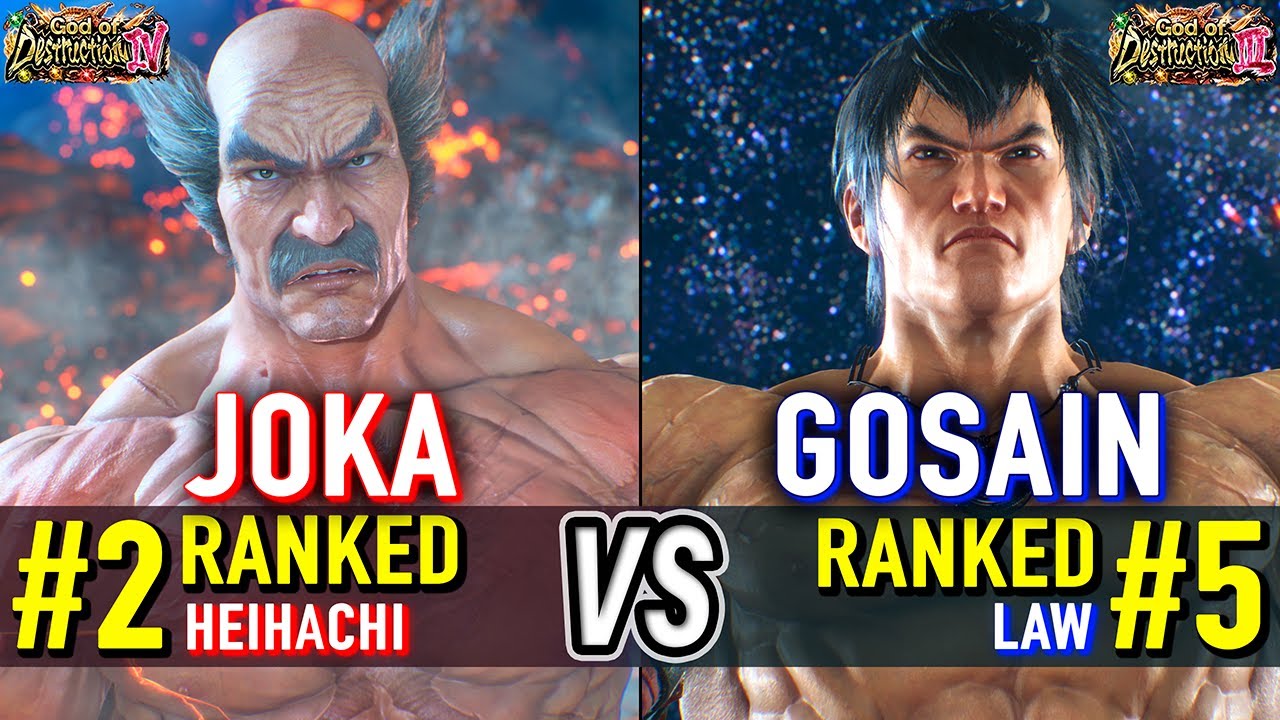 T8 🔥 JOKA (#2 Ranked Heihachi) vs GOSAIN (#5 Ranked Law) 🔥 Tekken 8 High Level Gameplay