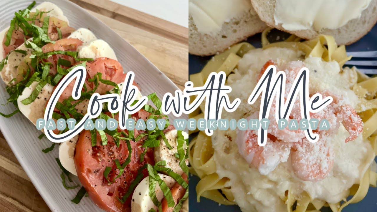 COOK WITH ME // EASY & QUICK WEEKNIGHT DINNER // FETTUCINI ALFREDO // CHARLOTTE GROVE FARMHOUSE