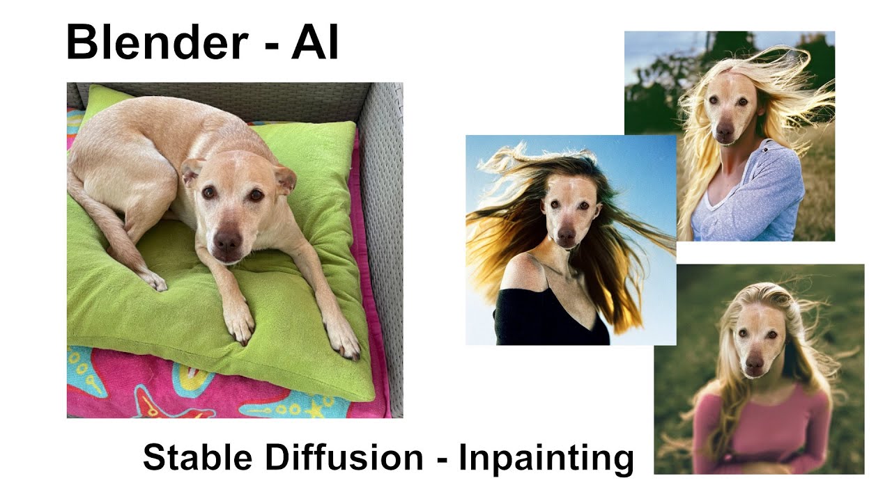 Blender Add-On: Dream-Textures Stable-Diffusion AI Inpainting Example