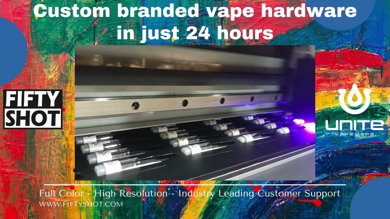 Custom branded / printed vape hardware in just 24 hours!