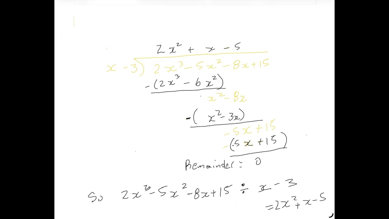 Polynomial Long Division