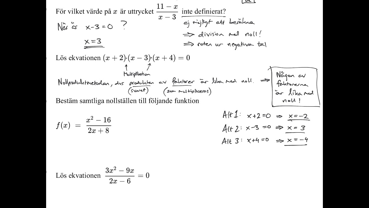Repetition algebra och polynom, del 1