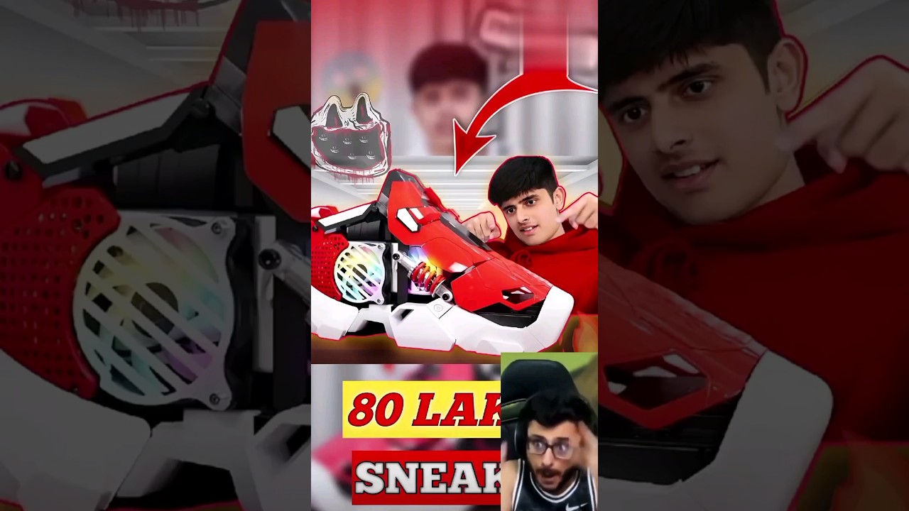 80 LAKH SHOES ON AJJUBHAI 😱 #ajjubhai #totalgaming #sneaker #youtubeshorts #trending #brands