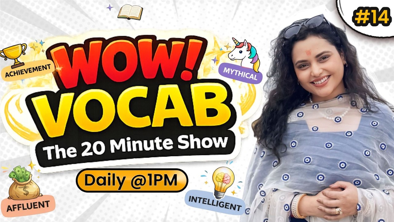 WOW VOCAB #14 | English Vocabulary for Bank, SSC, Teaching & Defence | Rupam Chikara Ma'am