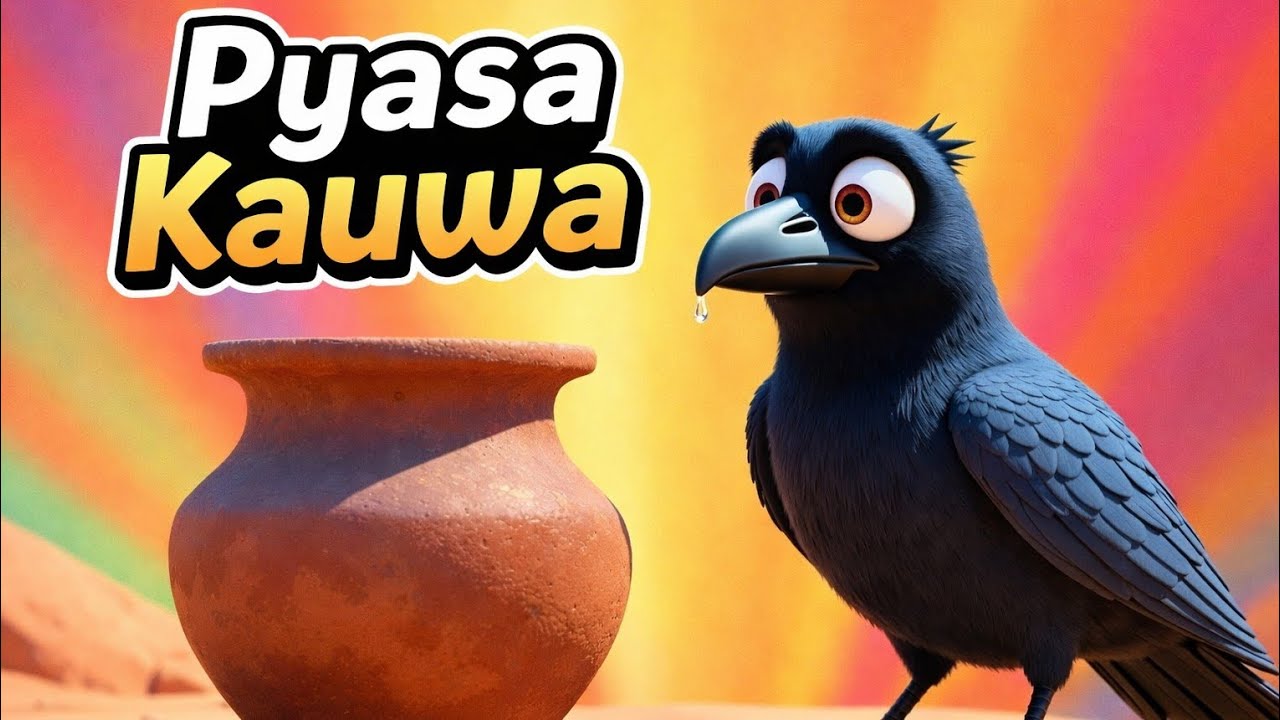 Pyasa Kauwa (प्यासा कौआ) | Thirsty Crow Story in Hindi | Kids Moral Story | PriyalRhymes
