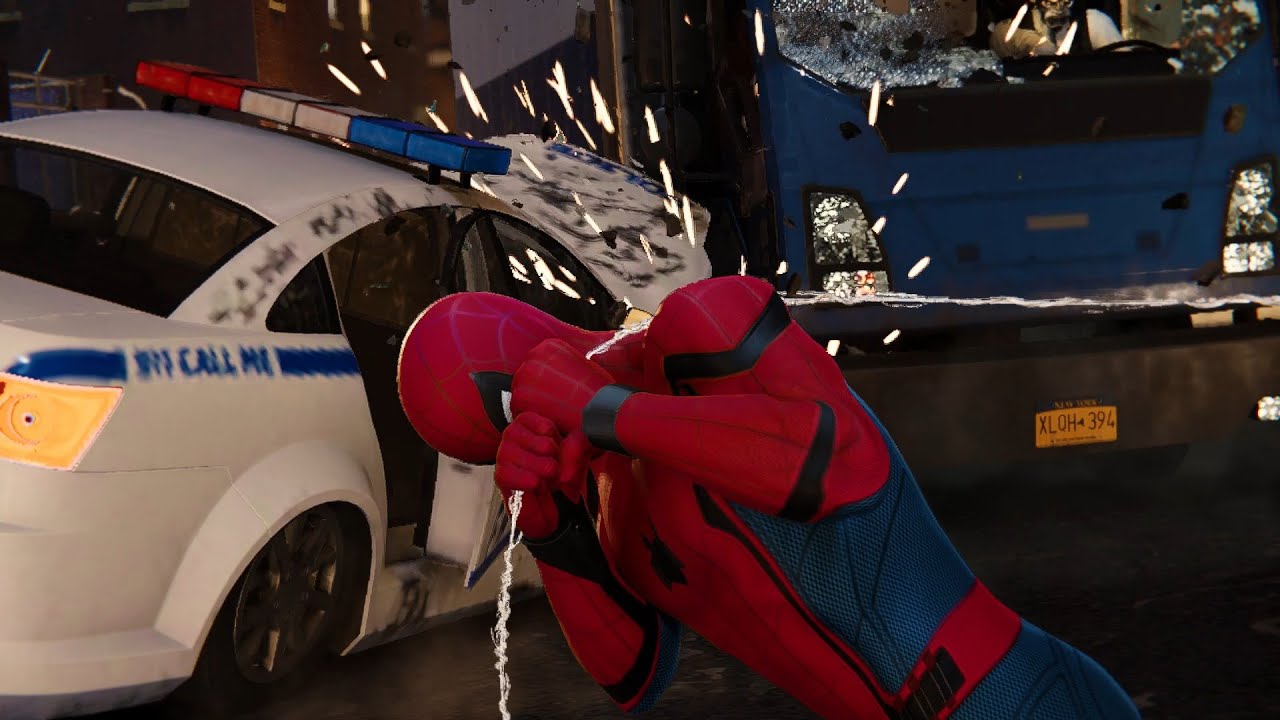 Marvel Spiderman PS5 Epic Truck Chase With Officer Jefferson Davis Fighting Demon's In Newyork