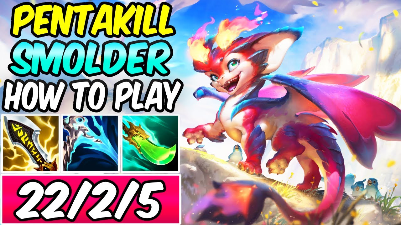 КАК ИГРАТЬ ЗА SMOLDER ADC И КЭРРИ S+ | Лучший билд и руны | Гайд по Diamond Smolder | League of L...