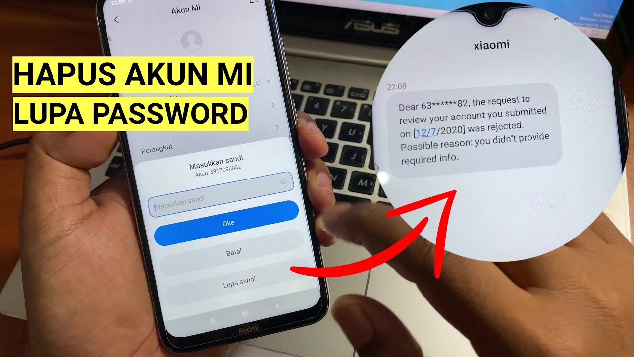 Update! Cara hapus akun mi lupa password, solusi bagi yang dapat sms the request was rejected
