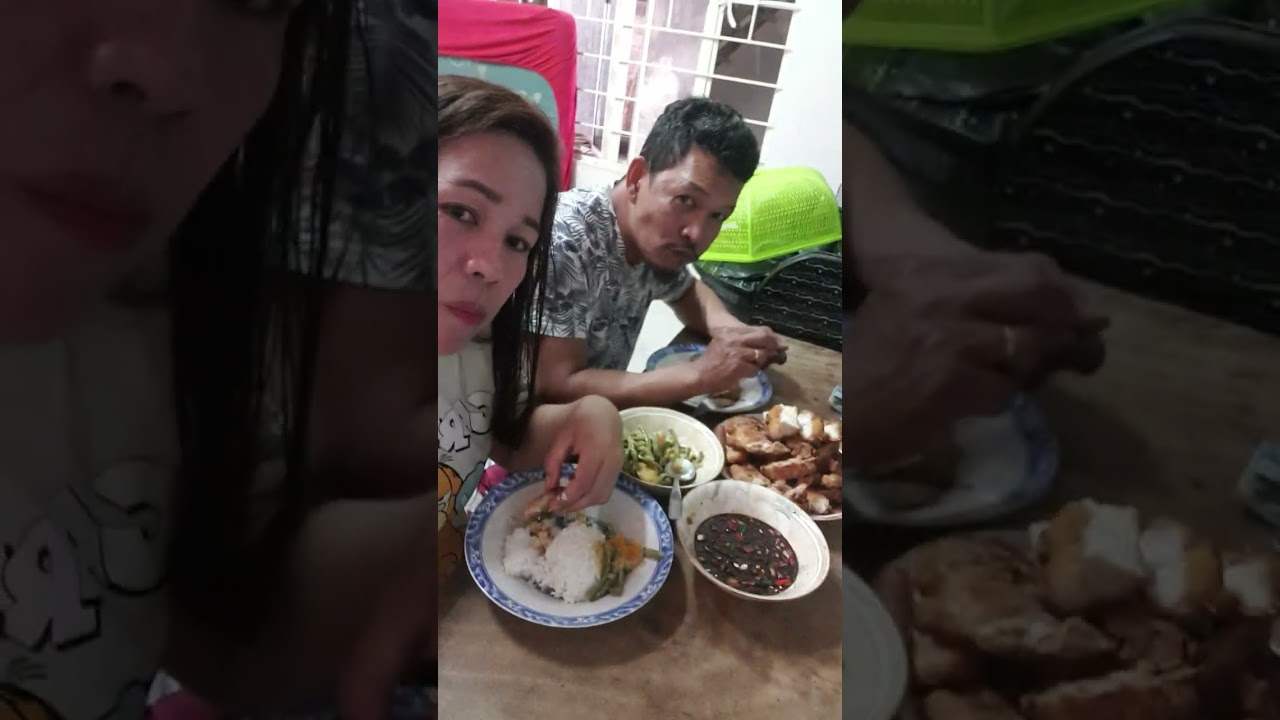 Nag luto ako nang ginataang sitaw at kalabasa at nag prito nang baboy