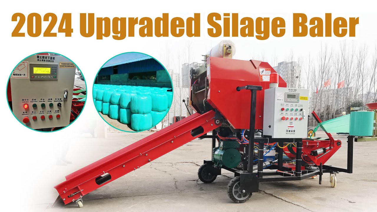 2024 Latest Corn Silage Baler for Round Bales Making: Automatic Baler for Sale at Good Price #silage