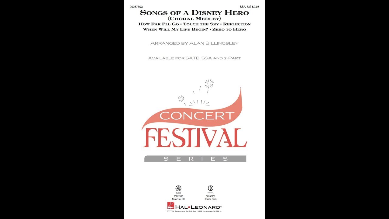 Songs of a Disney Hero (SSA Choir) - Arranged by Alan Billingsley
