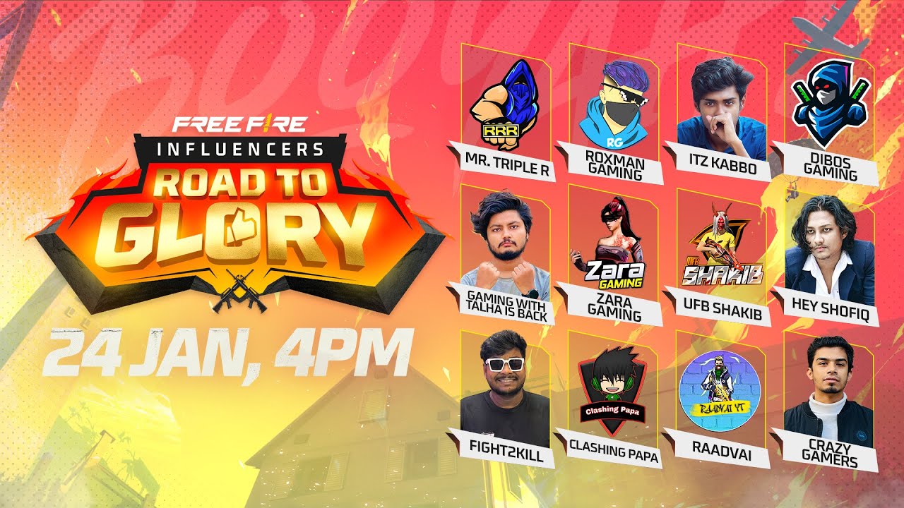 Free Fire Bangladesh Influencer's Road To Glory Tournament