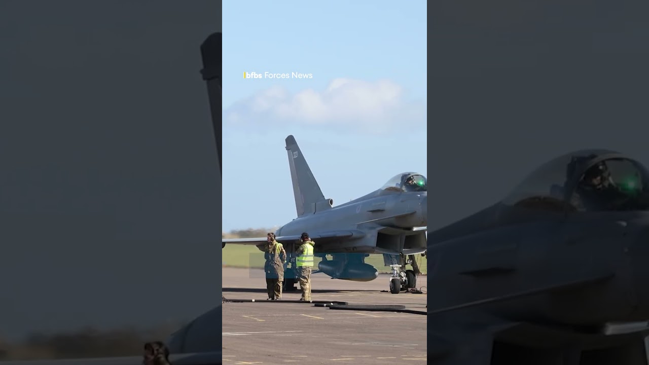 RAF carries out Typhoon F1-style fuel pitstop✈️