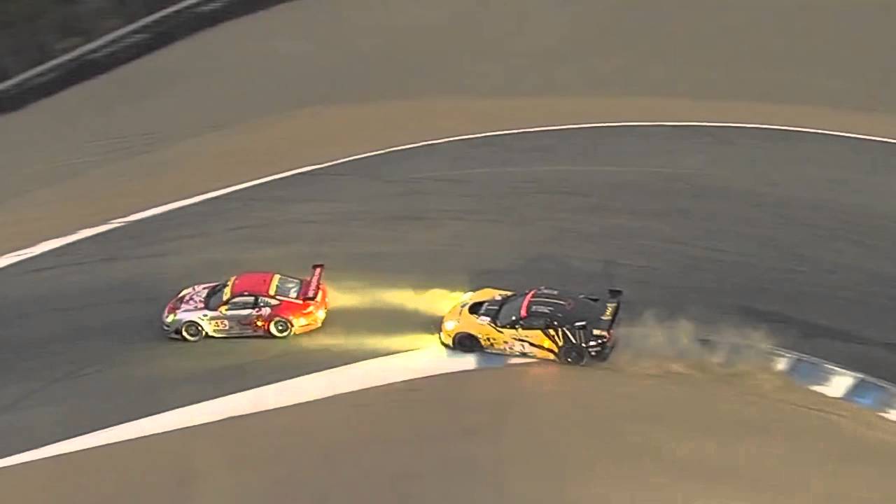 Great GT Finish Laguna Seca Vette Crash
