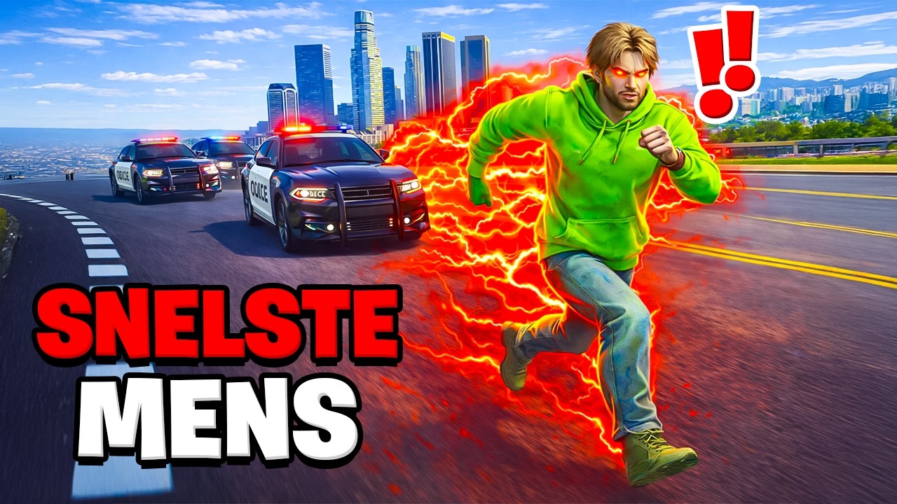 Ontsnappen Van Politie Als SNELSTE MENS Ter Wereld! (GTA)👮🚀
