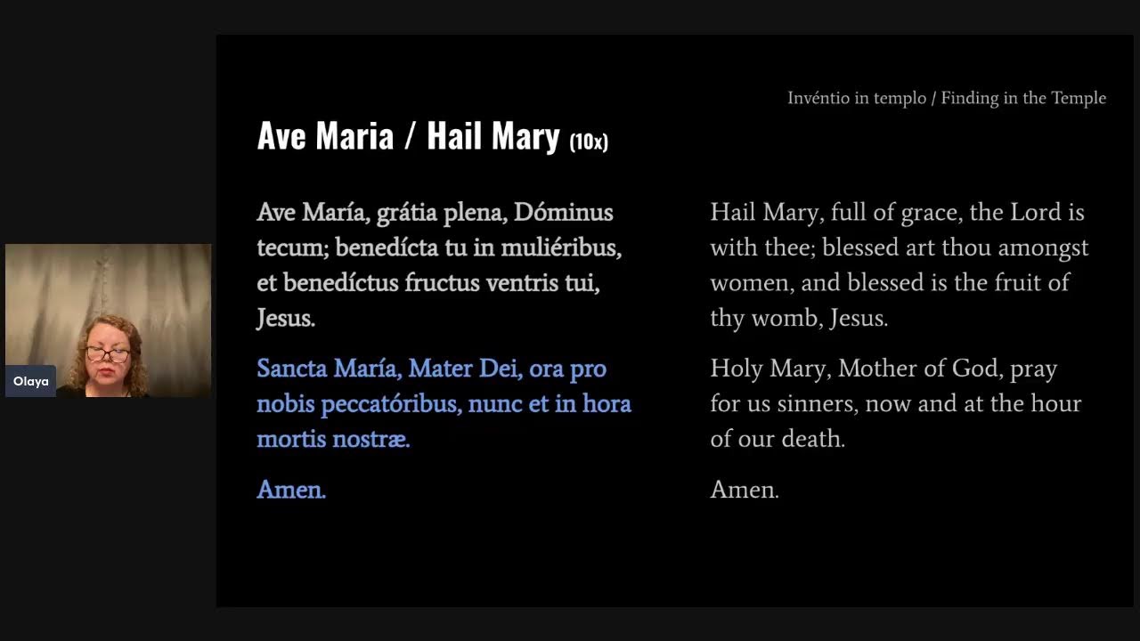 The Most Holy Rosary To The Blessed Virgin Mary Mother Of The Church in Latin with Olaya