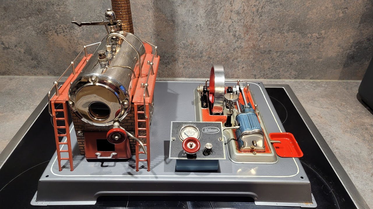 Dampfmaschine Wilesco D24 (Baujahr 1960) Erster Test-Dampflauf