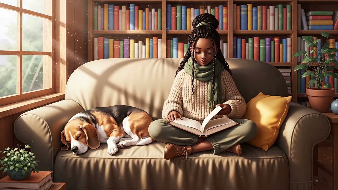 Cozy Beagle | Cozy Mind Jazz Cafe Half Hour of Cozy Jazz for Reading