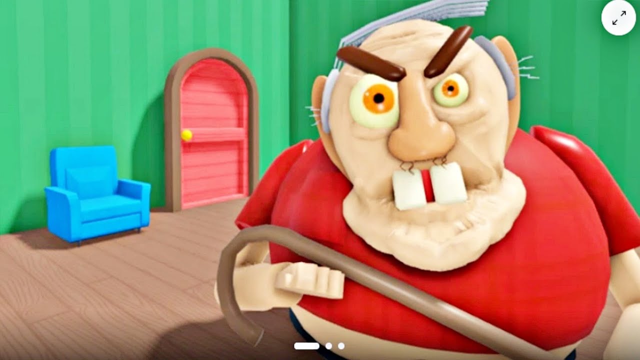 HARD MODE ESCAPE EVIL GRANDPA OBBY - Gameplay walkthrough
