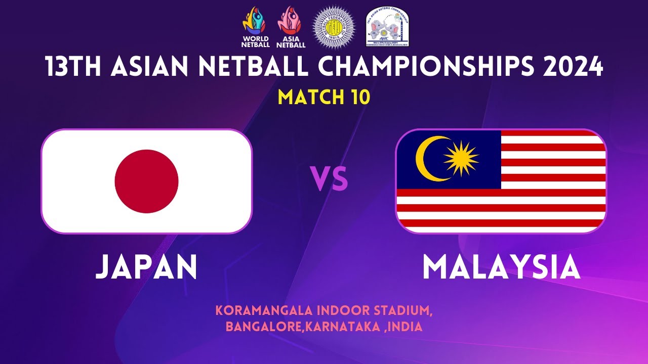 JAPAN vs. MALAYSIA | GROUP A | 13TH ASIAN NETBALL CHAMPIONSHIPS 2024 | BENGALURU | INDIA