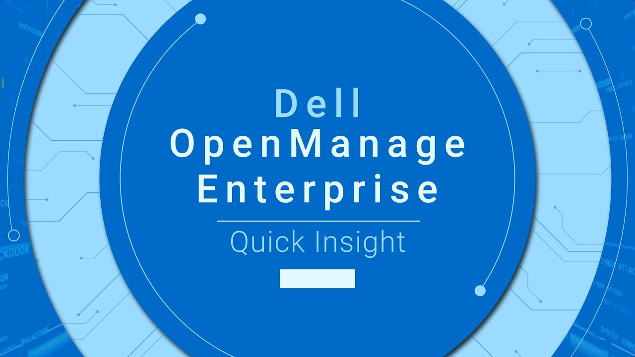 Обзор OpenManage Quick Insight OME