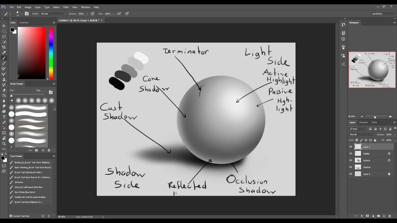How to Draw a Sphere in Adobe Photoshop