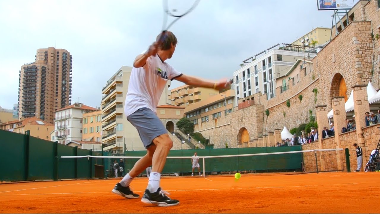 Andreas Seppi Practice Court Level View in Monte Carlo ATP Tennis