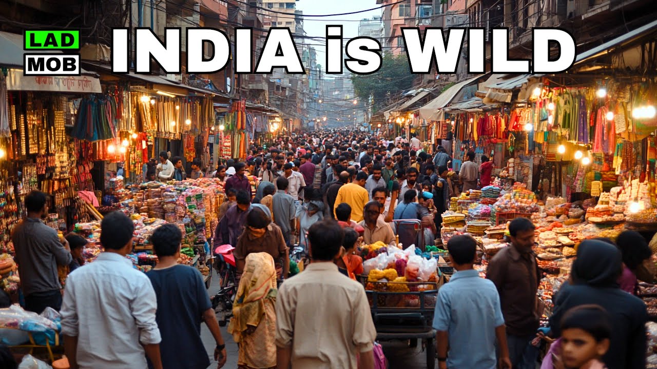 India: A Market or a Slum? Unbelievable CHAOS in Delhi! | Walking Tour 4K HDR