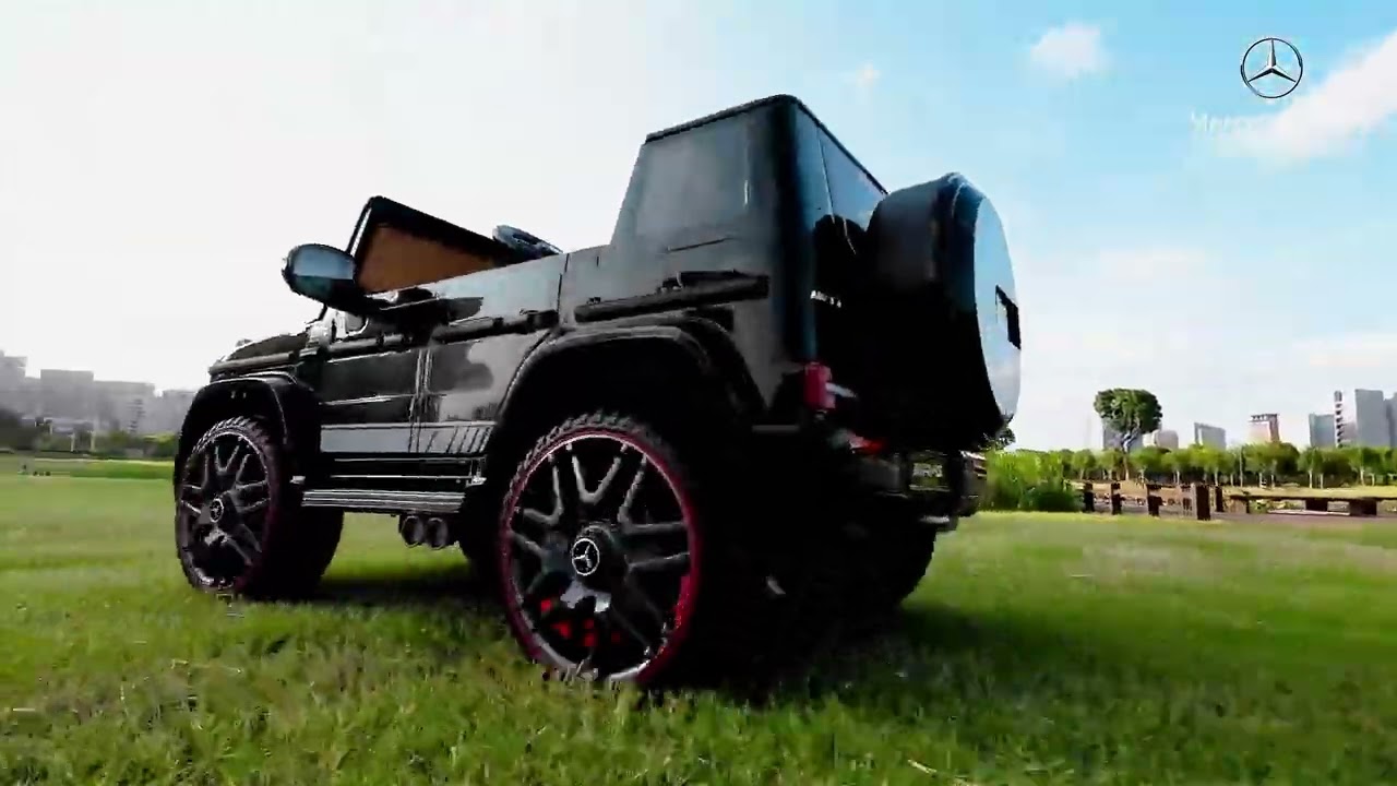 R/C Licensed Mercedes Benz G63 AMG || 12V4.5A, 2 motors EVA wheels, leather seat