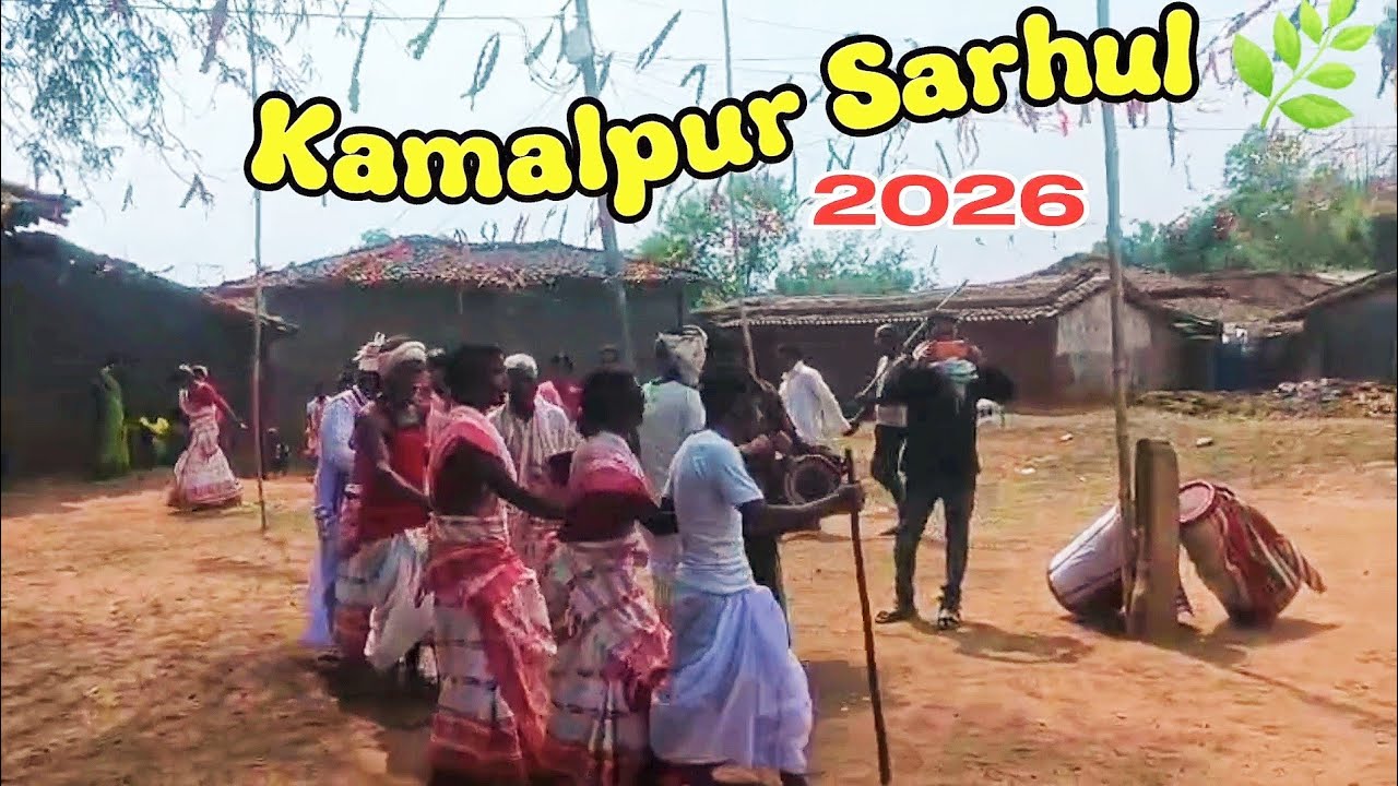 Kamalpur JH सरहुल पर्व 2k26 Sarhul Festival Tribal Cultural |Oraon Festival 💚🌱 नाच,गान मांदर की ताल 