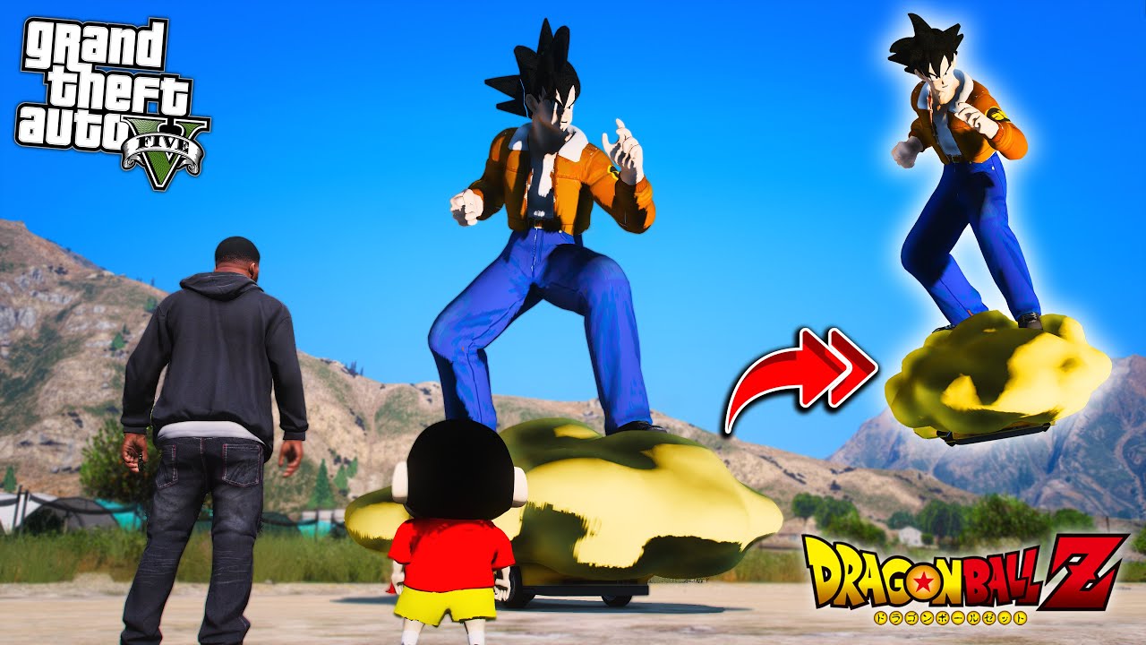 GTA 5 : Franklin & Shinchan Found Dragon Ball Z Goku in GTA 5