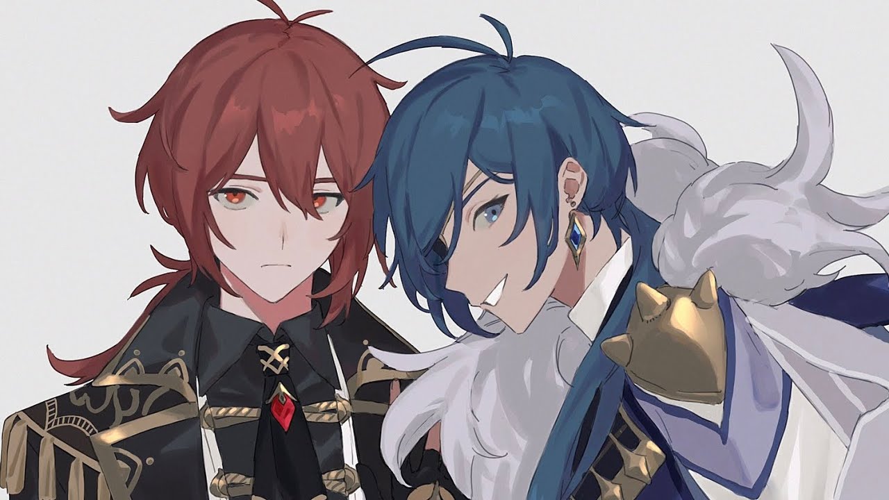 Pov: You're sandwich between diluc and kaeya [Diluc playlist & Keaya playlist 💙❄️❤️🔥]