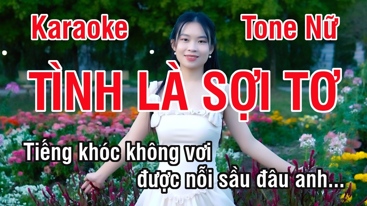 Tình Là Sợi Tơ Karaoke Remix DJ ❖ Beat Chuẩn Tone Nữ (Mi Thứ) ► Karaoke Lê Thiết